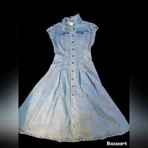 Bohme Walter Denim Midi Dress Size S